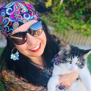 XS cat bandana and matching hooman bandana